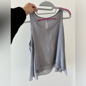 Asymmetrical grey top